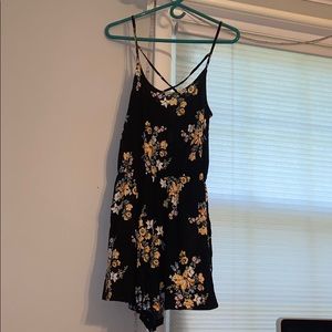 H&M Divided cross back floral romper